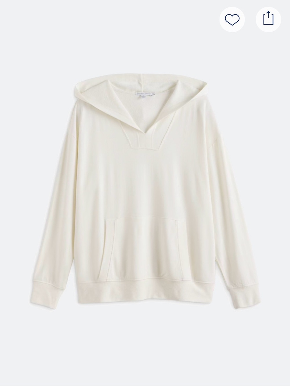 NWT Threads 4 Thought Raya Fleece Pullover Hoodie | White | Size M